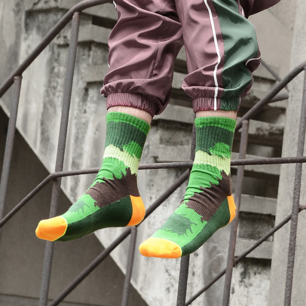 3 Pairs Outdoor Sports Camouflage Hiking Running Socks Test Sample